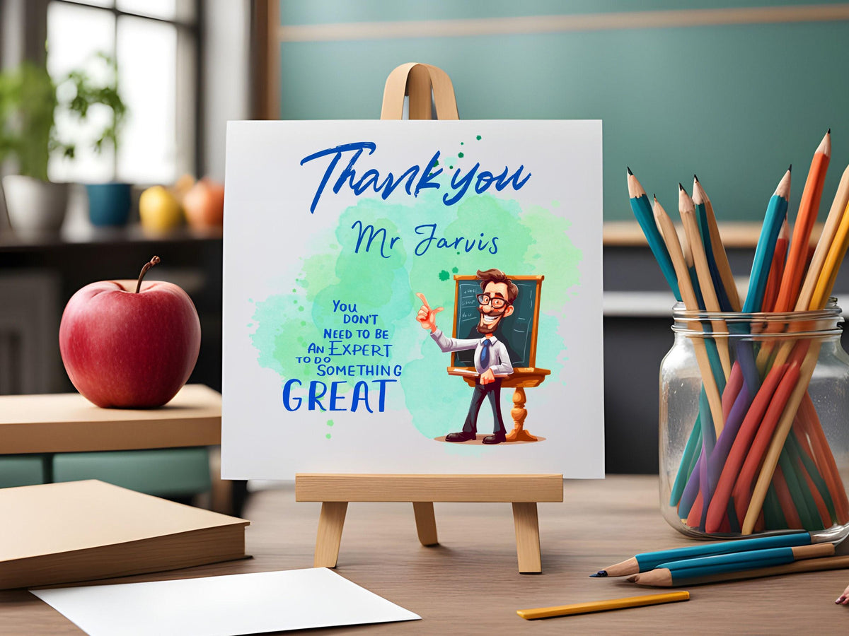 Teacher Thank You Card Parent Child Pupil Mum Dad Son Daughter Teacher inspiration