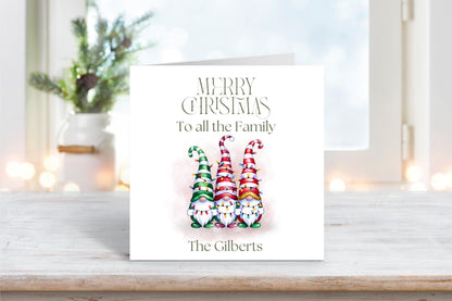 Personalised Family Christmas Card – Accross the Miles, From Our House to Your House" Holiday Greeting Card, Special Family Card