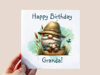 Personalised Fishing Birthday Card Featuring a Small Boat