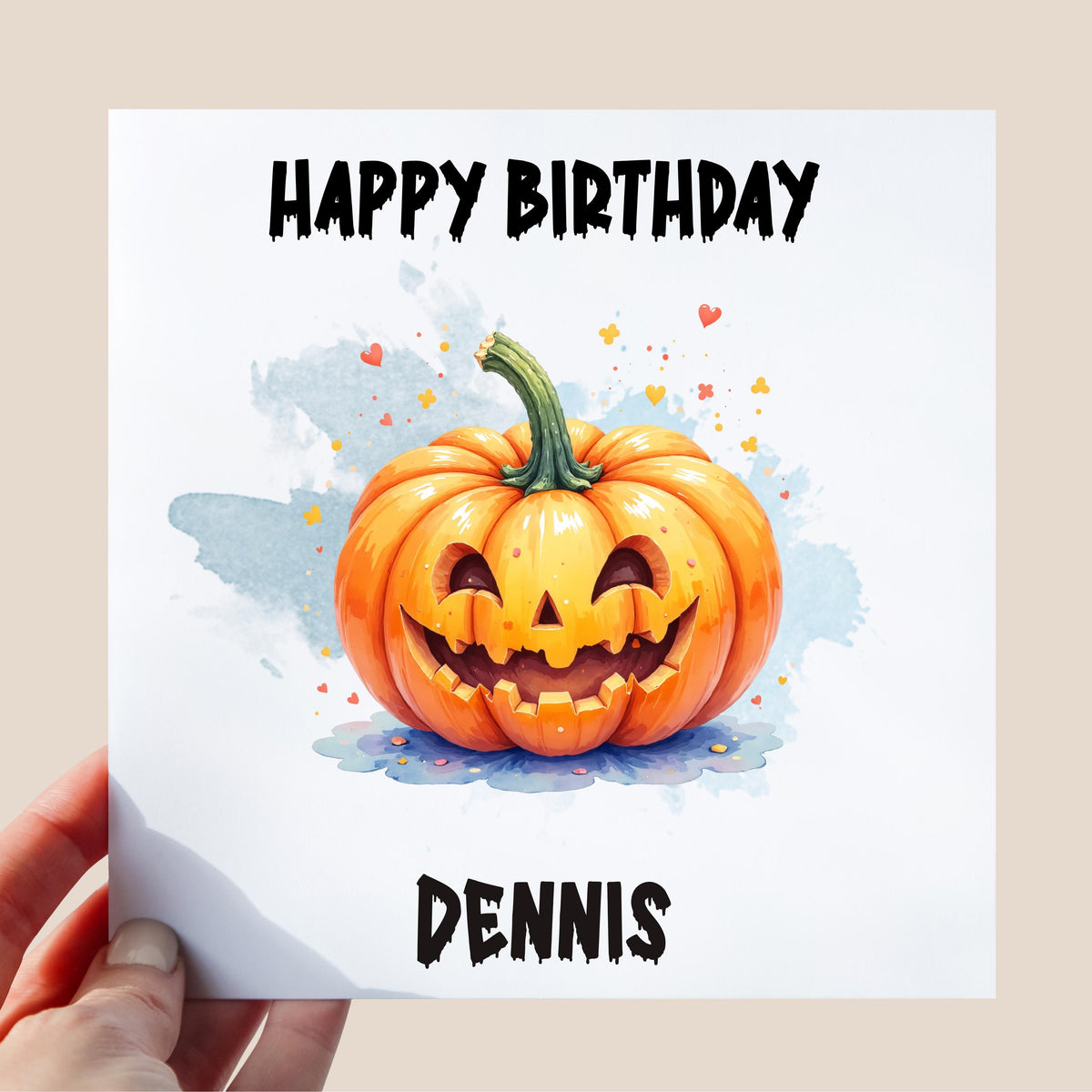 Personalised Halloween Pumpkin Birthday Card: Spooky Season