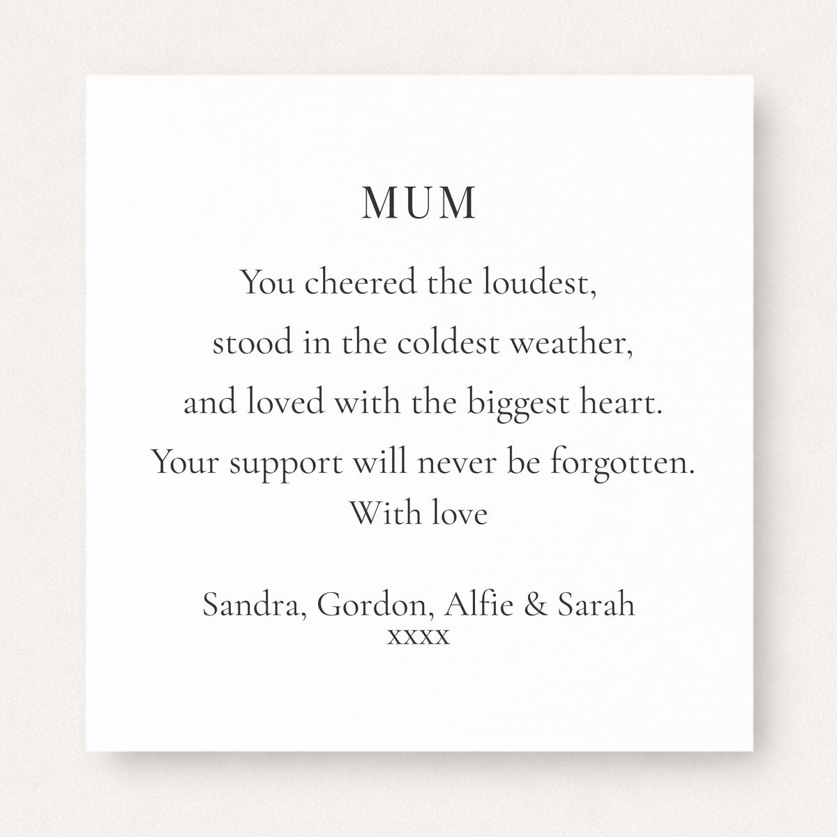 Personalised Football Memorial Card, In Loving Memory Football Tribute, Mum Dad Grandad Remembrance Card