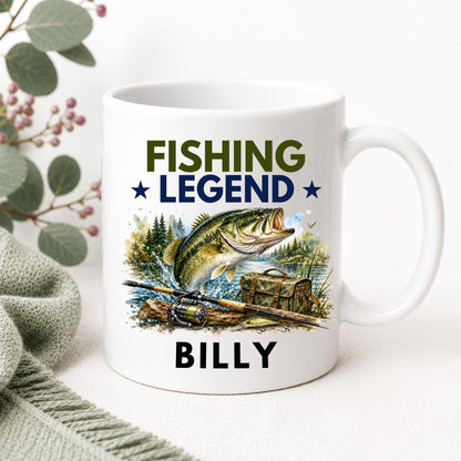 Personalised Fishing Legend Card & Mug Gift Set, Fishing Gift for Him, Fisherman Gift, Angler Thank You Gift