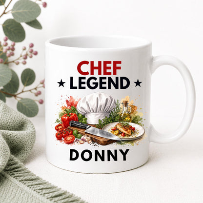 Personalised Chef Legend Card & Mug Gift Set, Chef Gift, Cooking Gift, Chef Thank You Gift, Kitchen Gift