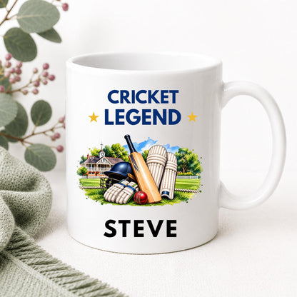 Personalised Cricket Gift Set, Cricket Legend Card and Mug, Cricket Player Gift, Cricket Lover Gift, Custom Name Cricket Present