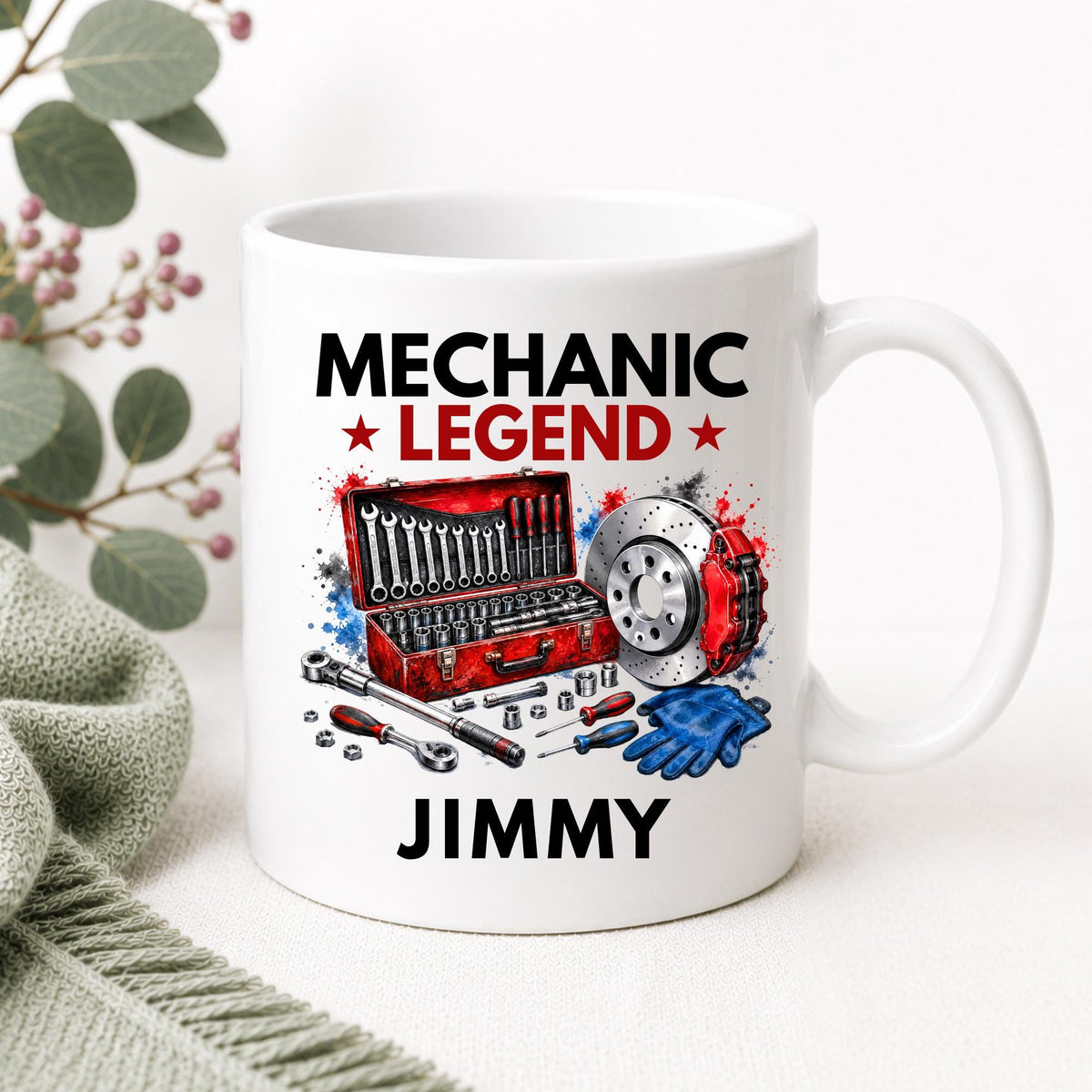 Personalised Mechanic Legend Card & Mug Gift Set, Mechanic Gift, Garage Gift, Car Mechanic Thank You Gift