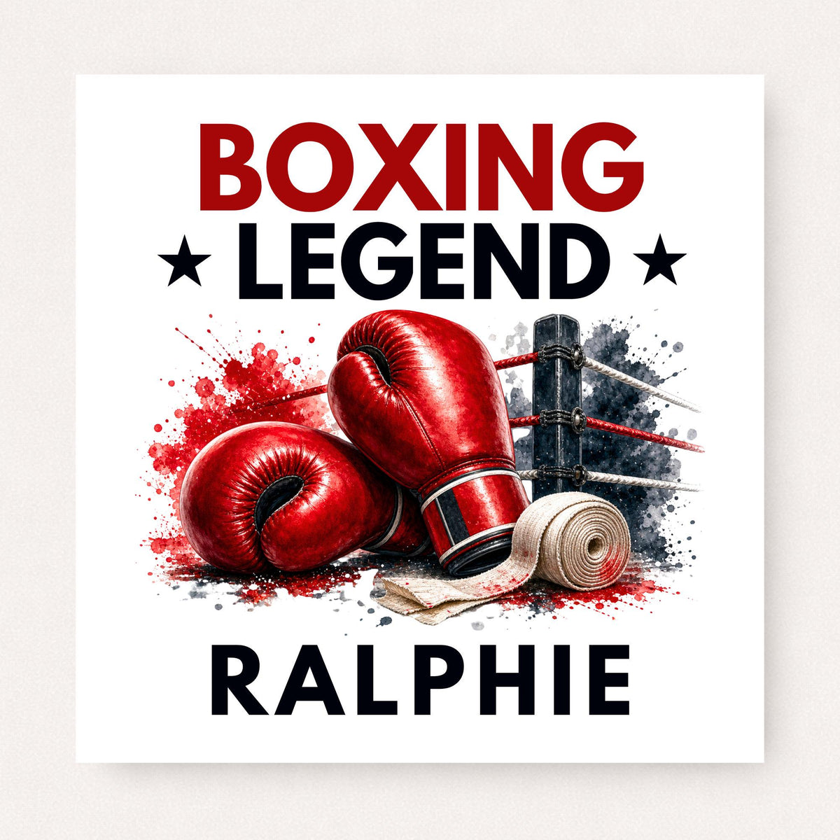 Personalised Boxing Legend Card & Mug Gift Set, Boxer Gift, Boxing Gift for Him, Boxing Thank You Gift