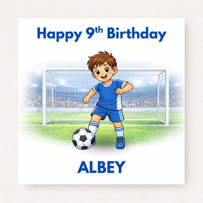 Personalised Boys Football Birthday Card Ages 5–16 – Age Appropriate Footballer Design