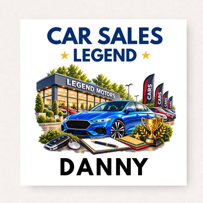 Personalised Car Sales Legend Card & Mug Set, Car Salesman Gift, Car Dealer Gift, Dealership Staff Thank You Gift