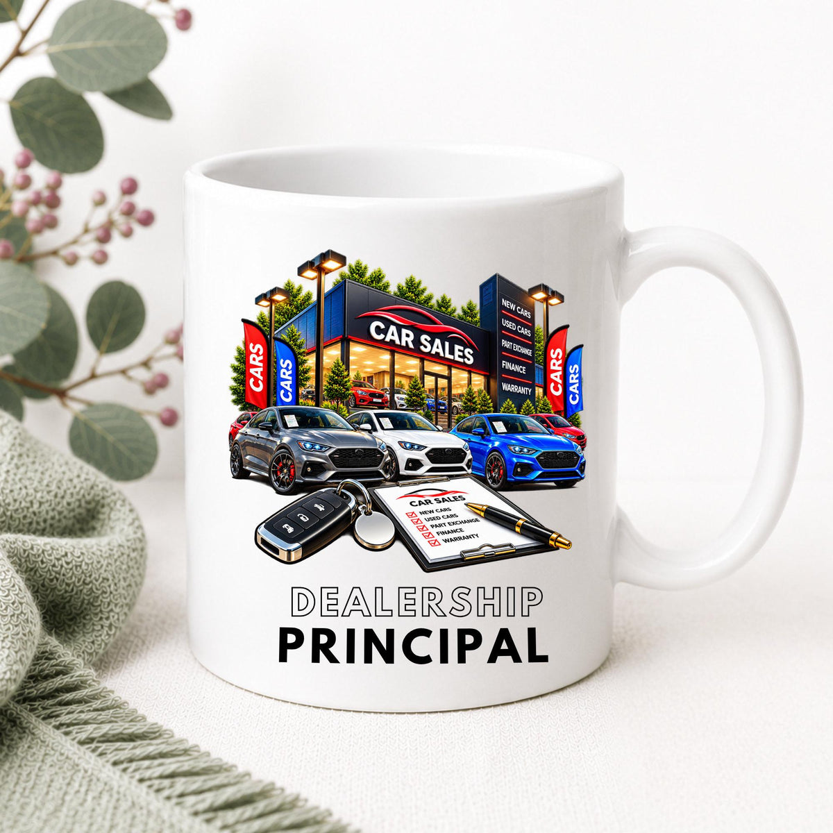 Personalised Car Sales Well Done Card & Mug Set, Car Salesman Gift, Dealership Gift, Congratulations Work Gift