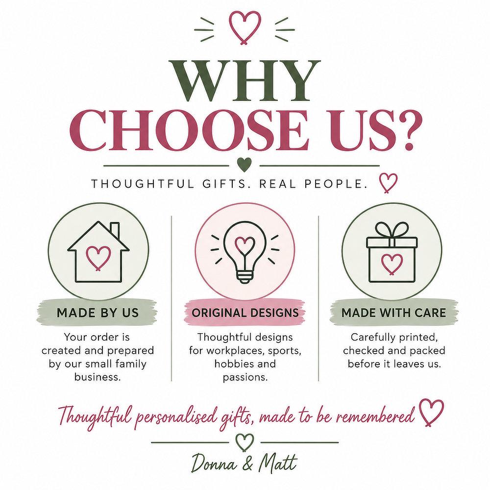 Personalised Sister Christmas Card – Cute Robin Holding Gift with Snowflake Background