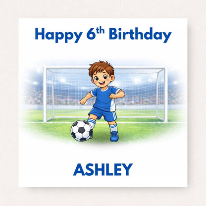 Personalised Boys Football Birthday Card Ages 5–16 – Age Appropriate Footballer Design