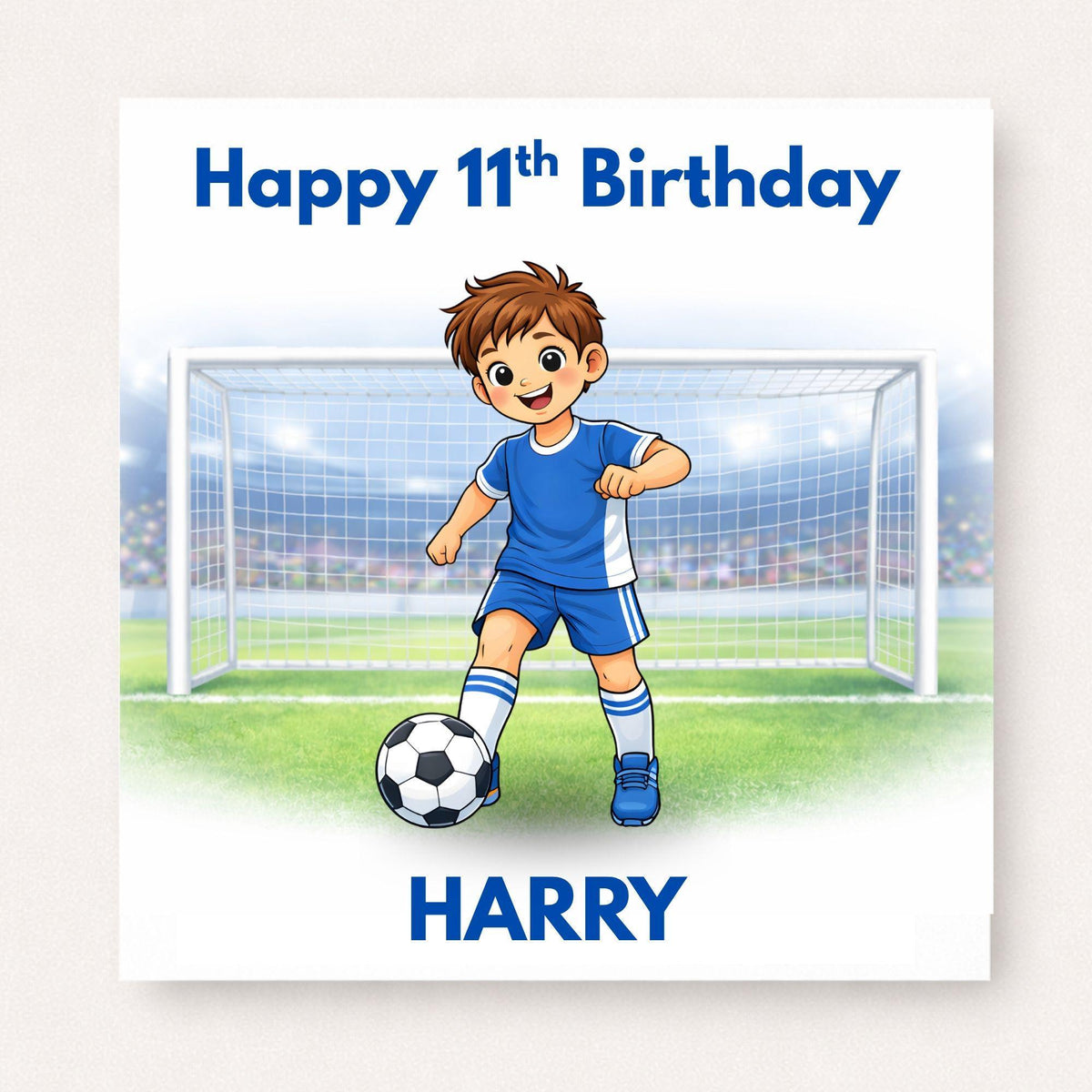 Personalised Boys Football Birthday Card Ages 5–16 – Age Appropriate Footballer Design