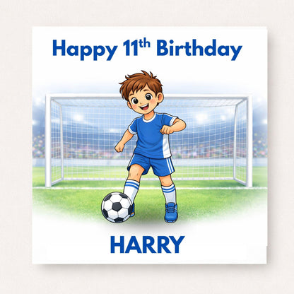 Personalised Boys Football Birthday Card Ages 5–16 – Age Appropriate Footballer Design