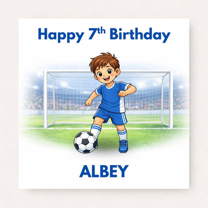 Personalised Boys Football Birthday Card Ages 5–16 – Age Appropriate Footballer Design