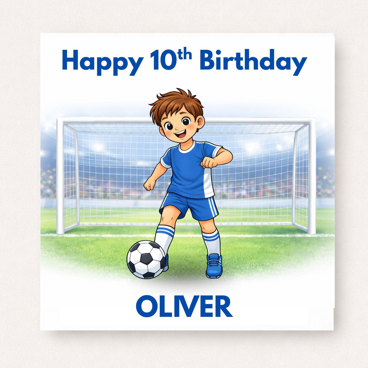 Personalised Boys Football Birthday Card Ages 5–16 – Age Appropriate Footballer Design