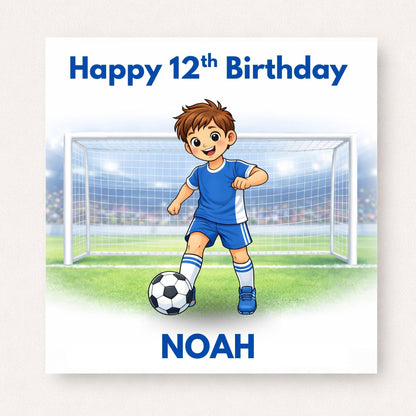 Personalised Boys Football Birthday Card Ages 5–16 – Age Appropriate Footballer Design